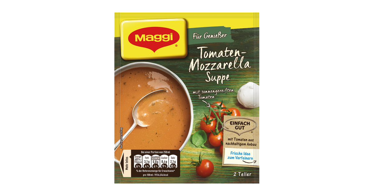 Maggi Für Genießer Tomaten-Mozzarella Suppe | maggi.de