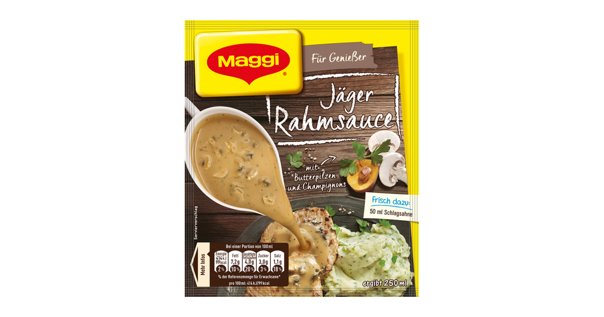 Maggi Für Genießer Jäger Rahmsauce | maggi.de
