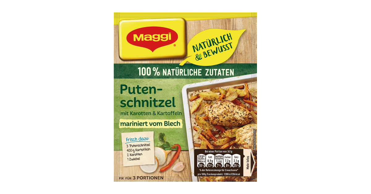 Maggi Fix Natürlich &amp; Bewusst Putenschnitzel mit | maggi.de