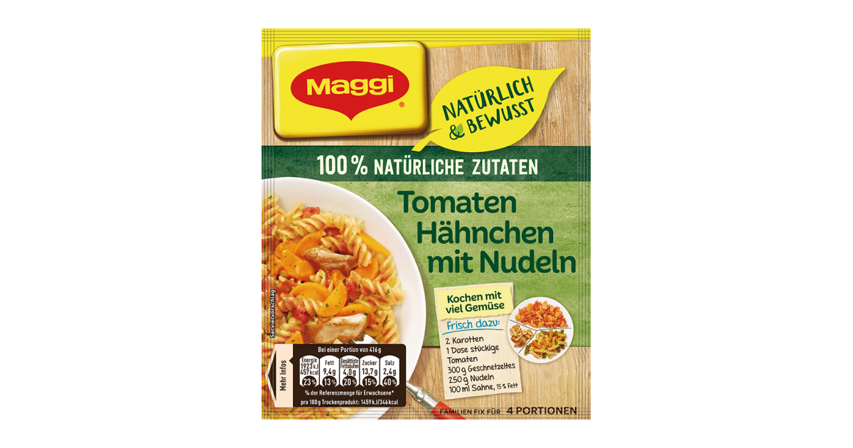 Maggi Fix Natürlich &amp; Bewusst Tomaten Hähnchen | maggi.de