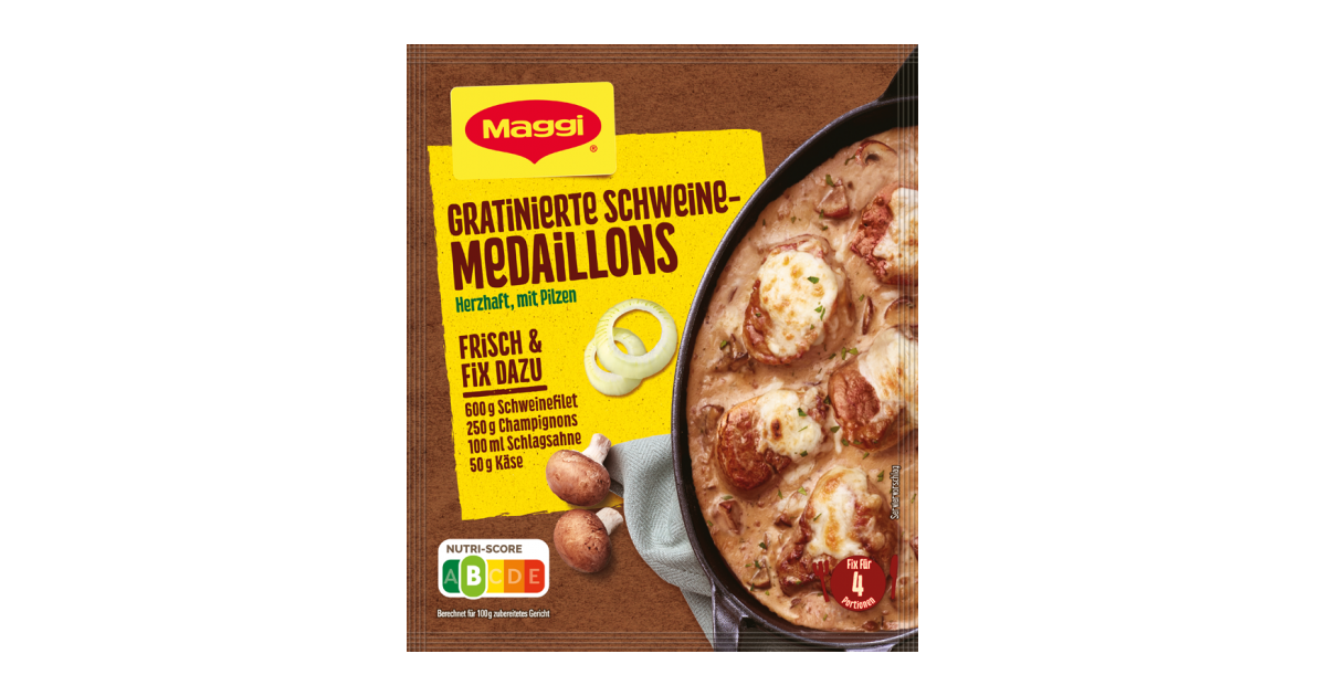 Maggi Fix für Gratinierte Schweinemedaillons | maggi.de