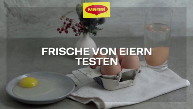 Die Frische von Eiern testen