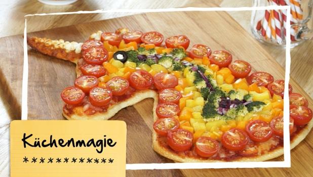 Zauberhafte Arbeitsstunden: Einhorn-Pizza